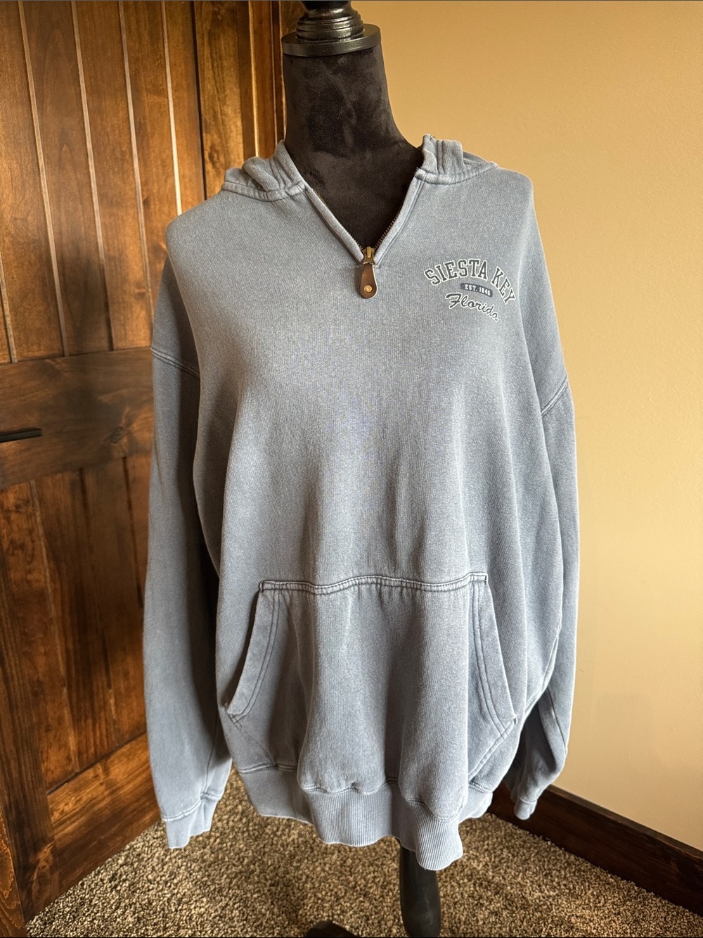 Siesta Key Florida Light Blue Pullover Hoodie